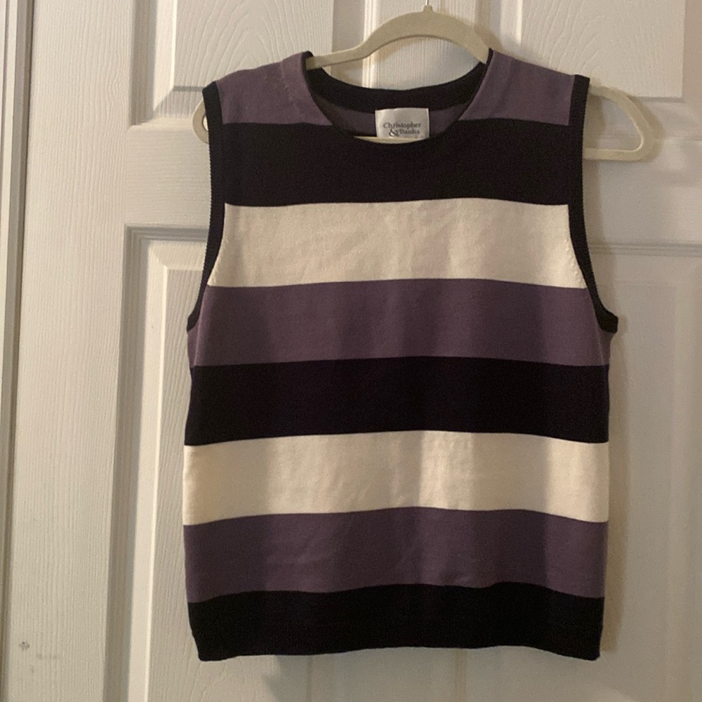 Lady size large Christopher and Banks sleeveless pull over top